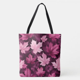 Tote Bag Feuille d'érable violet unique grande épaule Fourr