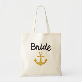 Tote Bag Feuille d'or nautique Fourre-tout d'Ancre de jeune