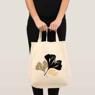 Tote Bag Feuille minimaliste Ginkgo illustrée