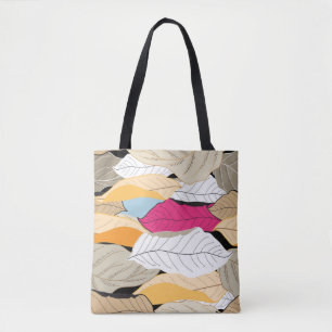 Tote Bag Feuilles d'automne colorées, motif sans soudure.
