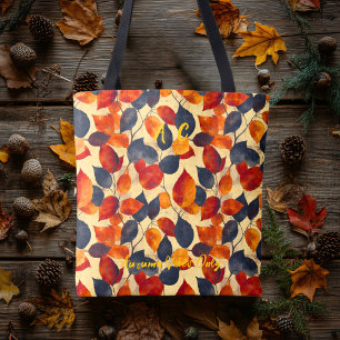 Tote Bag Feuilles d'automne éclatantes avec une ambiance ch