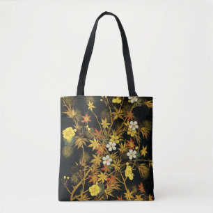 Tote Bag Feuilles d'automne japonaises Antique botanique