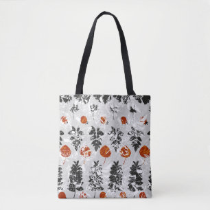 Tote Bag Feuilles d'empreinte : motif symétrique sans coutu