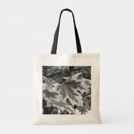 Tote Bag Feuilles en noir et blanc