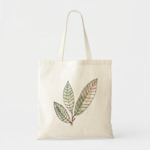 Tote Bag feuilles peints à la main