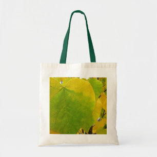 Tote Bag Feuilles rouges jaunes et verts