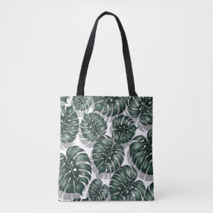 Tote Bag Feuilles tropicaux, monstère de la jungle