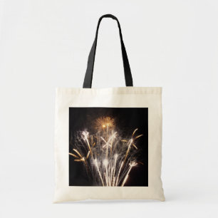 Tote Bag Feux d'artifice blancs et or II Célébration patrio