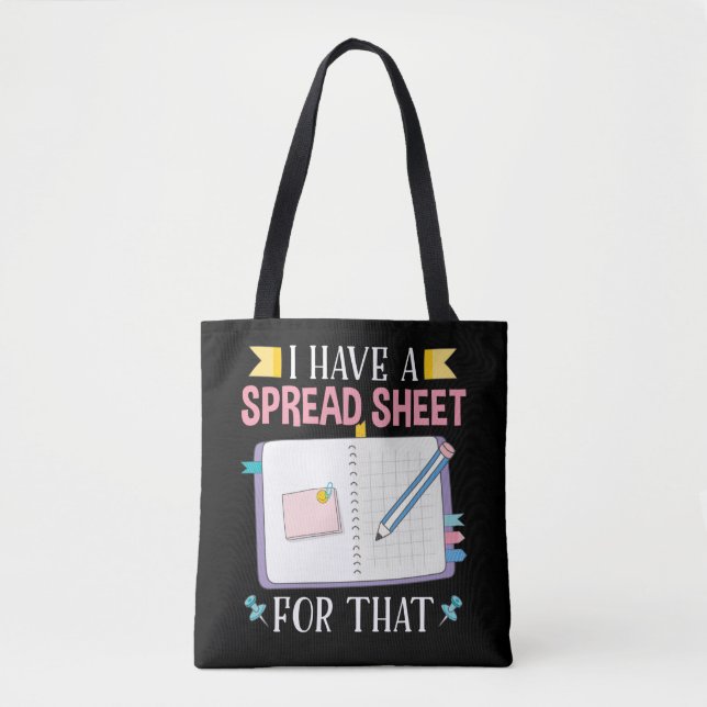 Tote Bag Fiche technique de l'étudiant en comptabilité (Devant)