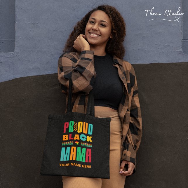 Tote Bag Fier Black Mama Histoire Noire Mois Famille (Créateur téléchargé)