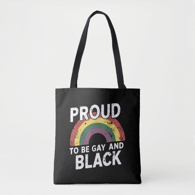 Tote Bag Fier D'Être Gay Et Black Pride Mois 2025 (Devant)