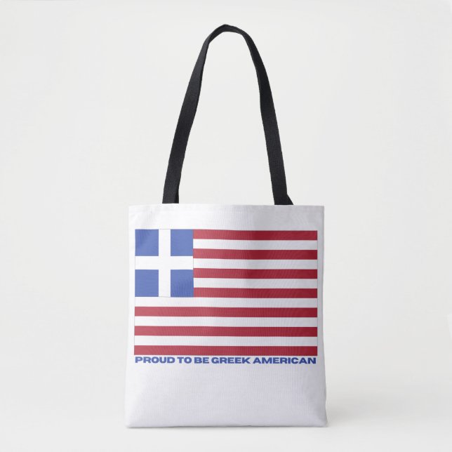 TOTE BAG FIER D'ÊTRE GRECQUE AMÉRICAIN ! (Devant)