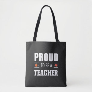 Tote Bag Fier d'être un enseignant – Typographie créative
