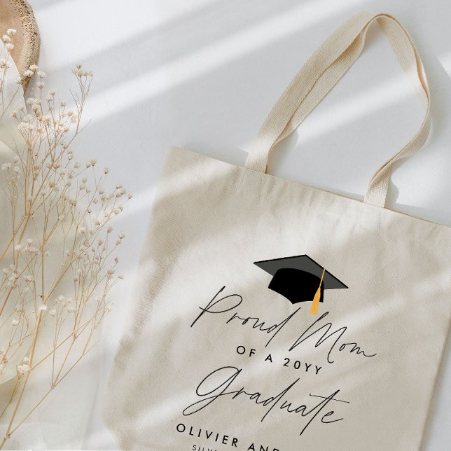 Tote Bag Fier maman d'une classe de 20YY script de diplôme  (Créateur téléchargé)