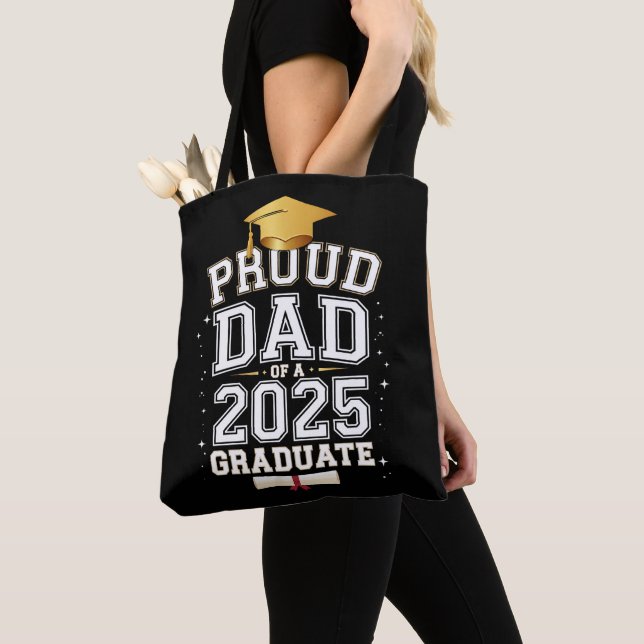 Tote Bag Fier Papa D'Un Diplôme Familial De 2025 (De près)