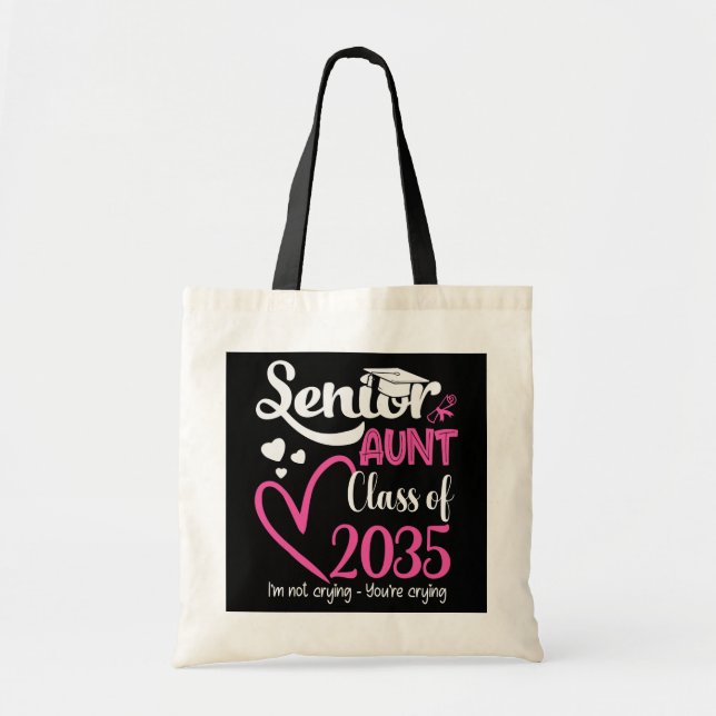 Tote Bag Fier Tante D'Une Classe De 2035 Diplômé Senior (Devant)