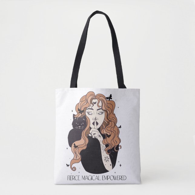 Tote Bag Fierce Magique Empower Femme sorcière (Devant)