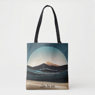 Tote Bag Fierce Minimaliste Monta plage Ocean Wave Logo -