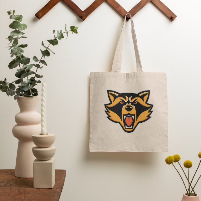 Tote Bag Fierce Raccoon Mascot Bold animal sauvage graphiqu (Créateur téléchargé)