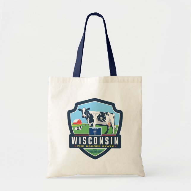 Tote Bag Fierté de l'État | Wisconsin 2 (Devant)
