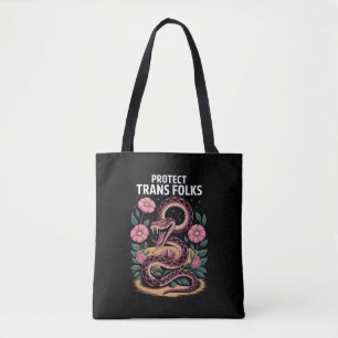 Tote Bag Fierté trans rétro Droit trans Protéger les person