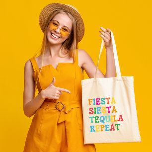 Tote Bag Fiesta Siesta Tequila Repeat