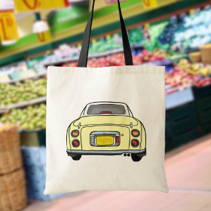 Tote Bag Figarations jolie Primrose Jaune Figaro Voiture