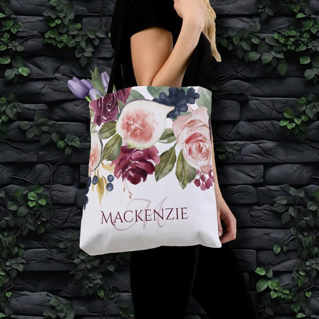 Tote Bag Figues florissantes | Élégante demoiselle d'honneu (Créateur téléchargé)