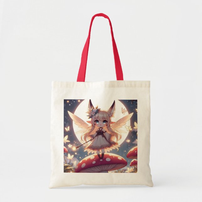 Tote Bag Fille Anime Pixie Hippie Lune Fée (Devant)