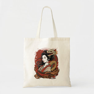 Tote Bag Fille asiatique   Dragon chinois