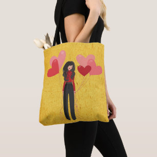 Tote Bag Fille avec ballons géant