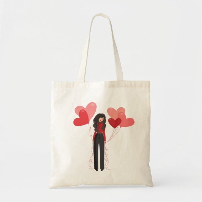 Tote Bag Fille avec ballons mode (Devant)