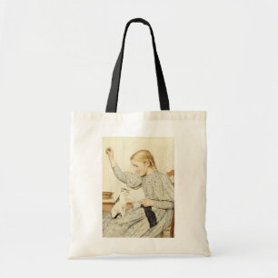 Tote Bag Fille avec chat, Albert Anker