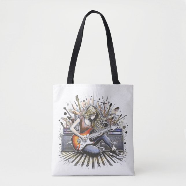 Tote Bag Fille avec des vibes musicales (Devant)