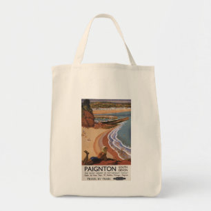Tote Bag Fille britannique de chemins de fer regardant