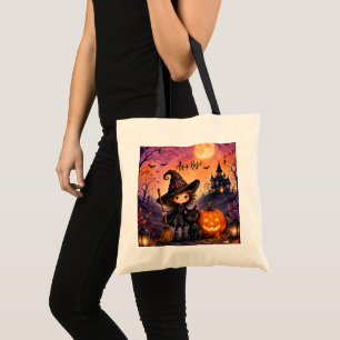 Tote Bag Fille Capricieuse Sorcière Halloween Anniversaire