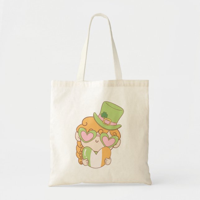 Tote Bag fille chanceuse, St-Patrick (Devant)