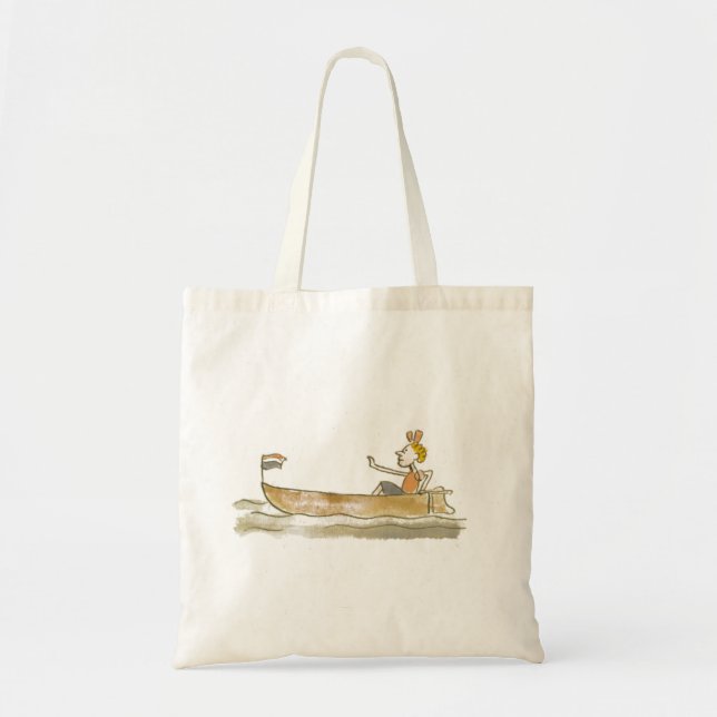 Tote Bag Fille dans le bateau (Devant)