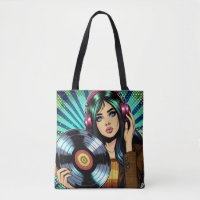 Fille de bande dessinée d'art pop avec casque audi