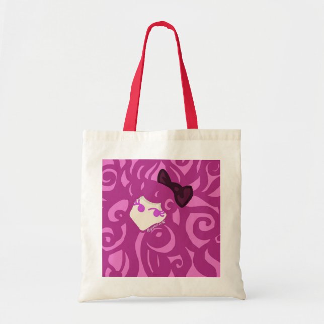 Tote Bag Fille de sucrerie de coton (Devant)