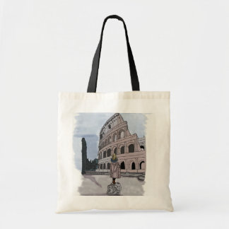 Tote Bag Fille devant le Colisée.