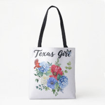Fille du Texas avec des fleurs et des oiseaux roug
