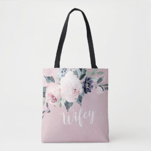 Tote Bag Fille fleurie botanique florale personnalisée