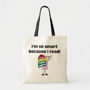 Tote Bag Fille intelligente parce que je lis