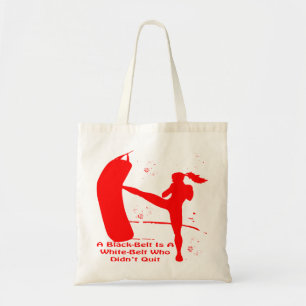 Tote Bag Fille Kickboxing Une Ceinture Noire Est Une Ceintu