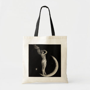 Tote Bag Fille Lune Art Nouveau vintage