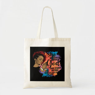 Tote Bag Fille Noire Elle Qui S'Agenouille Devant Dieu Chri