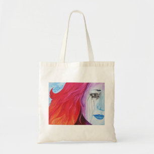 Tote Bag Fille qui perd ses couleurs en pleurant, art gothi
