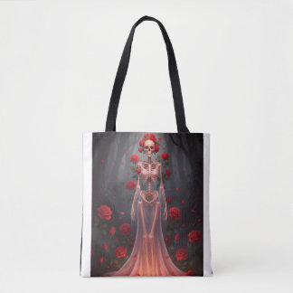 Tote Bag Fille squelettique portant une robe de mariée dans