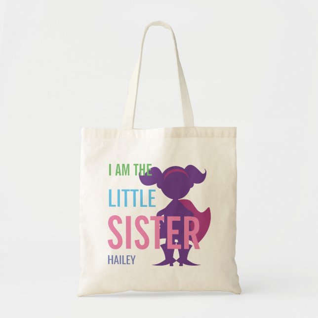 Tote Bag Filles faites sur commande de silhouette de super (Devant)
